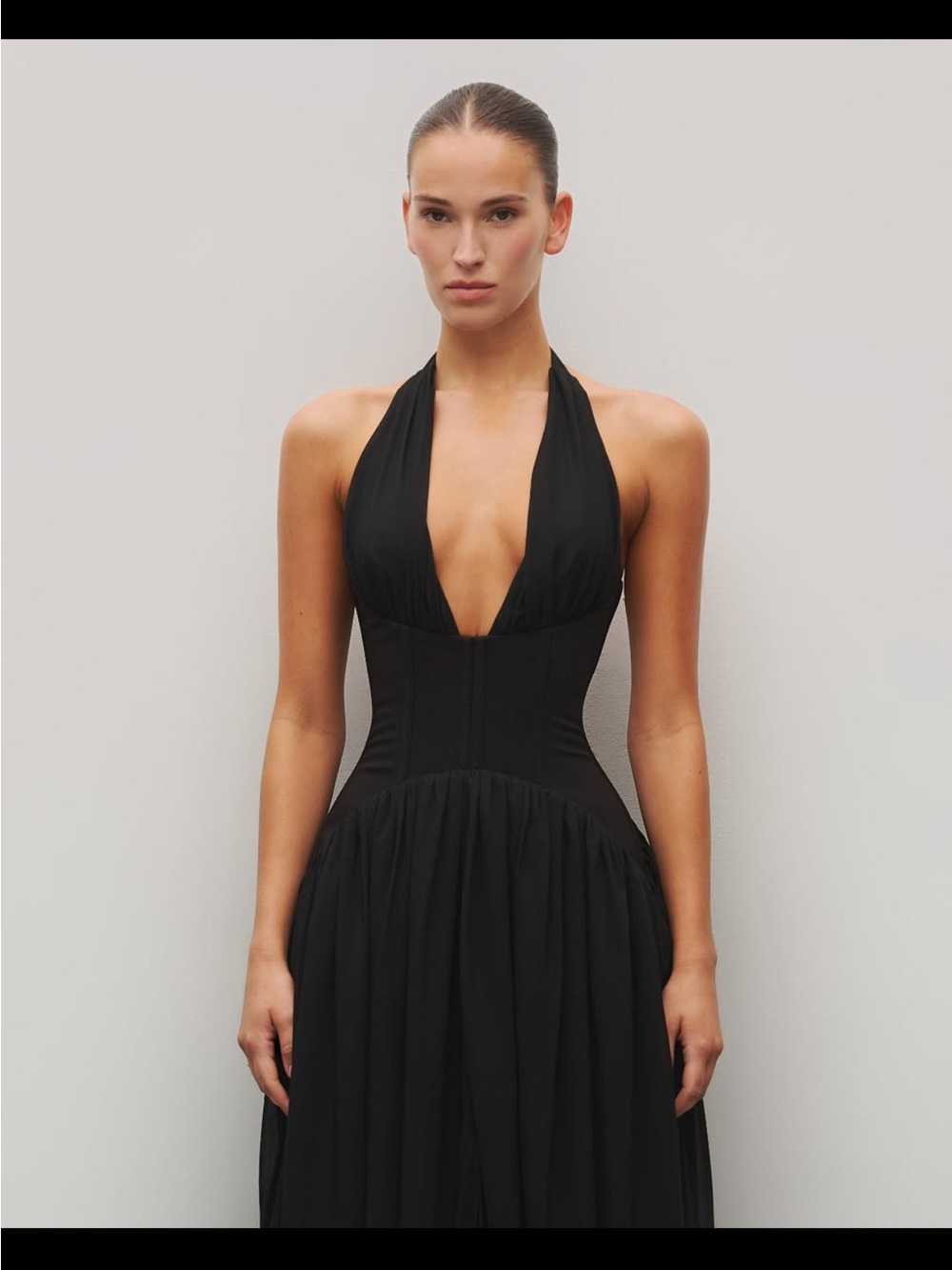 Heiress Beverly Hills The Halter Corset Gown in Black - Picture 3 of 9